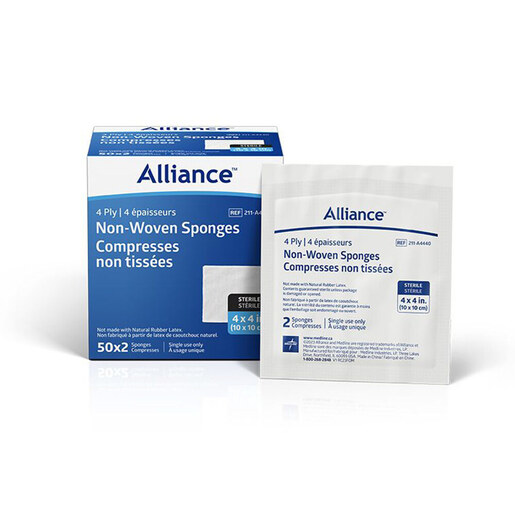 Medline Sterile Gauze Sponge 4-ply 4